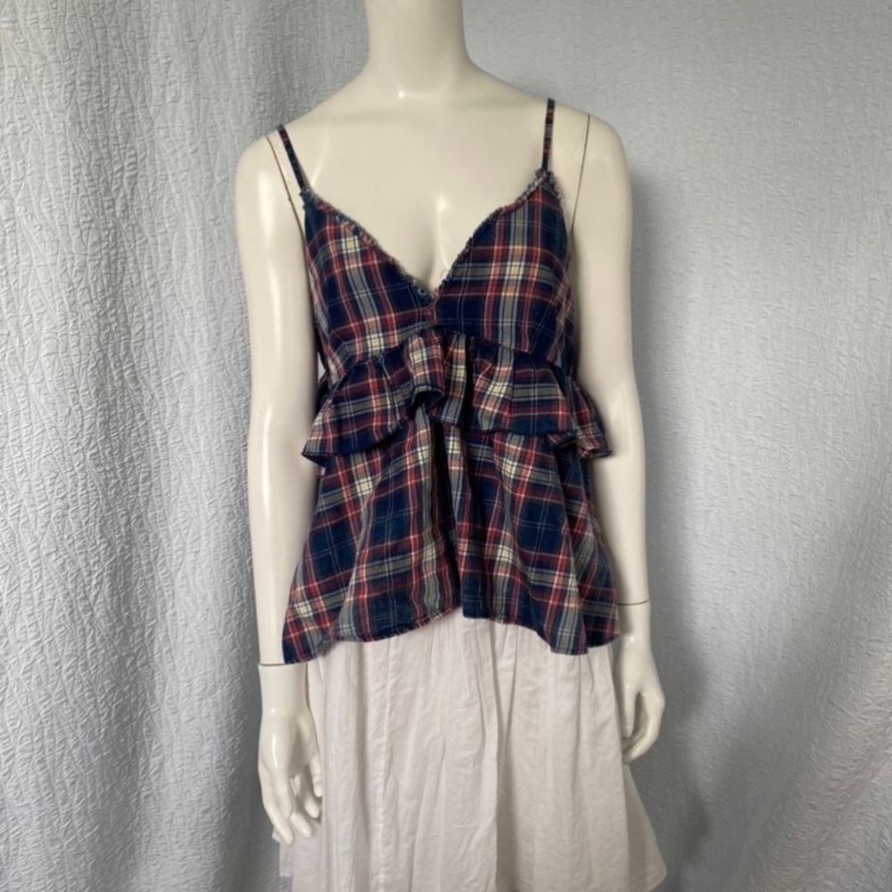 One Teaspoon Vintage Check Romy Top